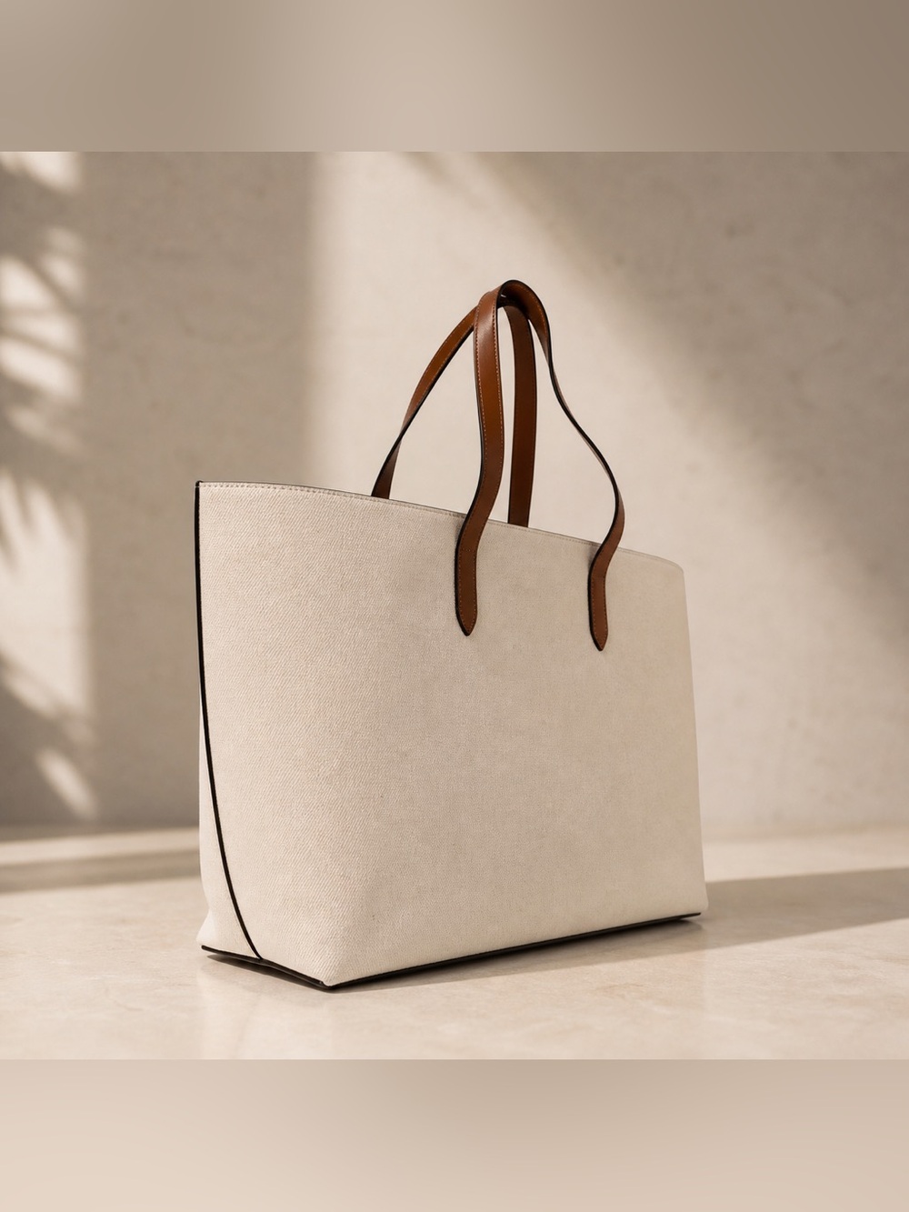 Jimmy Choo Canvas Logo Tote Ecru Tan NEW - Picture 5 of 17